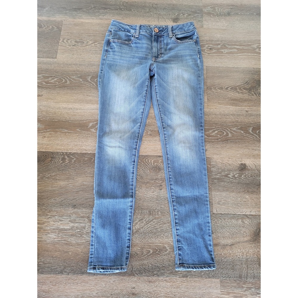 American Eagle Women's Jeggings Denim Jeans Stretch Blue Size 2 #20